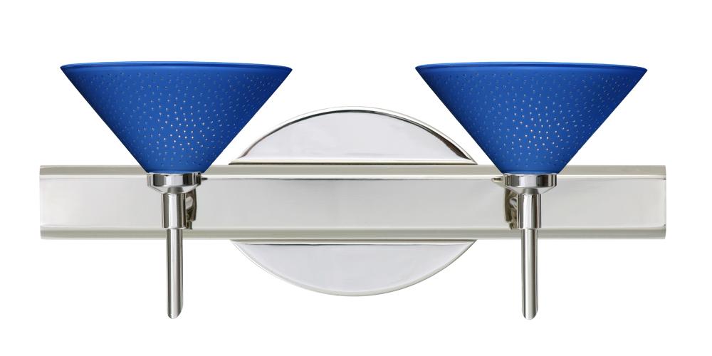 Besa Wall Kona Chrome Blue Starpoint 2x5W LED