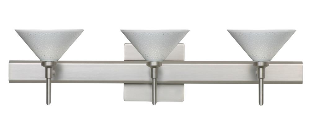 Besa Wall With SQ Canopy Kona Satin Nickel White Starpoint 3x5W LED