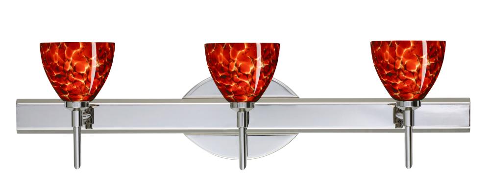 Besa Divi Wall 3SW Garnet Chrome 3x40W G9