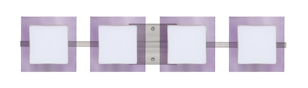 Besa Wall Alex Satin Nickel Opal/Amethyst 4x5W LED