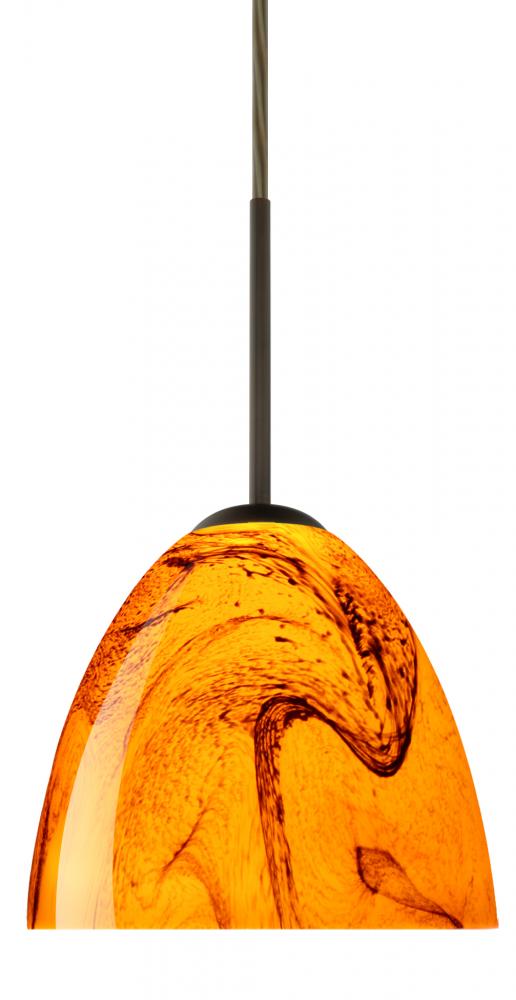 Besa Sasha LED Pendant For Multiport Canopy B Habanero Bronze 1x9W LED