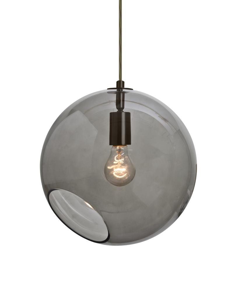 Besa, Maestro 12 Cord Pendant for Mulitport Canopy, Smoke, Bronze Finish, 1x60W Mediu