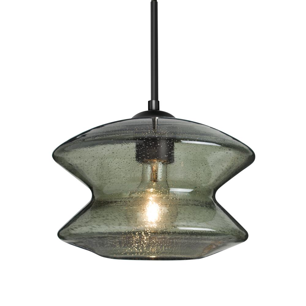 Besa, Zen Cord Pendant For Multiport Canopy, Moss Bubble, Black Finish, 1x60W MAX E26 Base