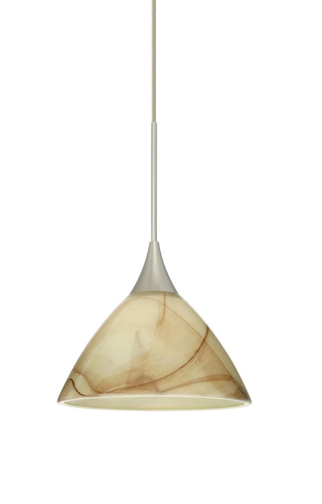 Besa Pendant For Multiport Canopy Domi Satin Nickel Mocha 1x50W Halogen