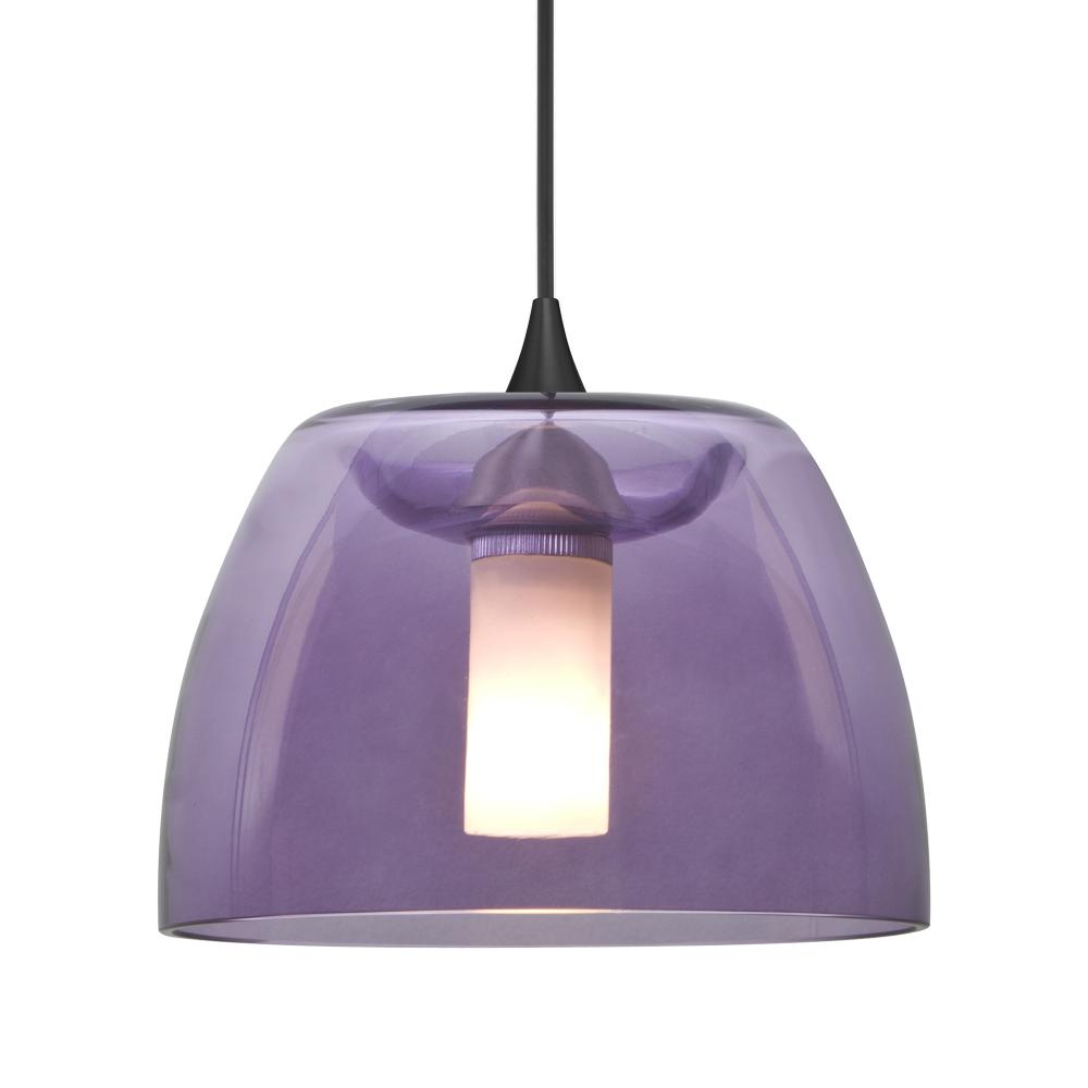 Besa Spur Pendant For Multiport Canopy, Plum, Black Finish, 1x35W MAX GY6.35 Base