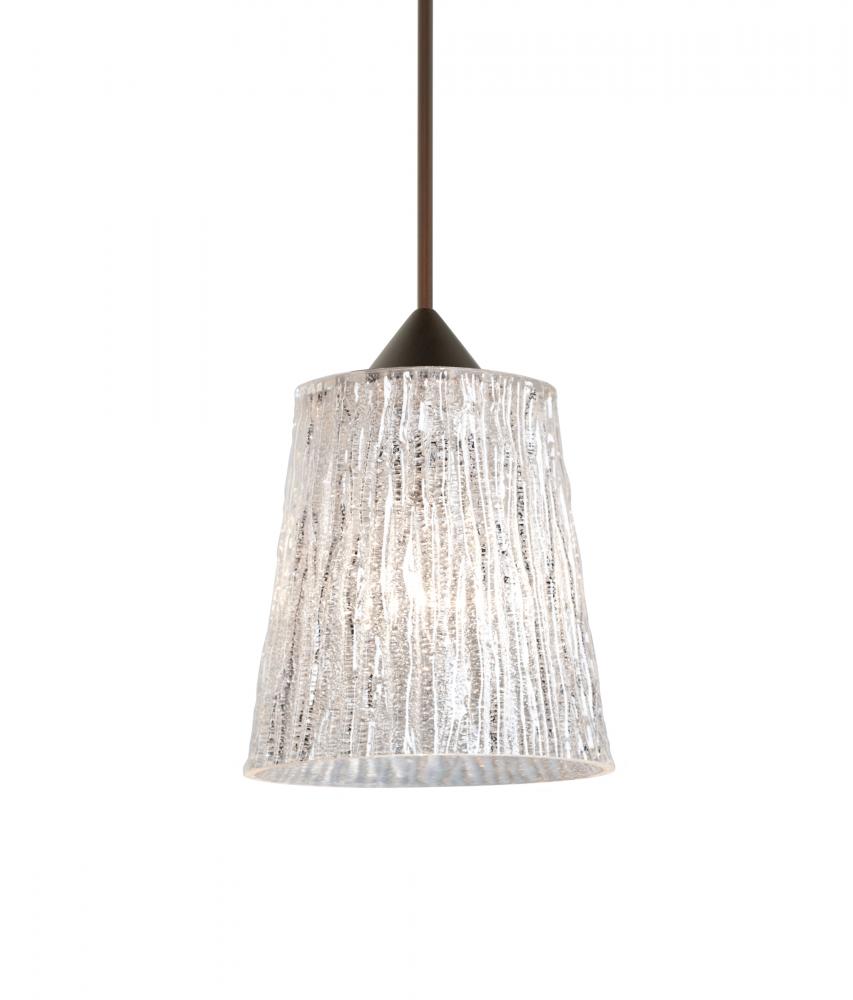 Besa Pendant Nico 4 Bronze Stone Glitter 1x5W LED