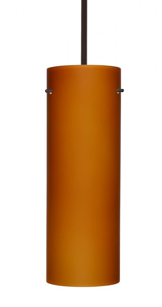 Besa Stem Pendant Tondo 18 Bronze Amber Matte 1x150W A21