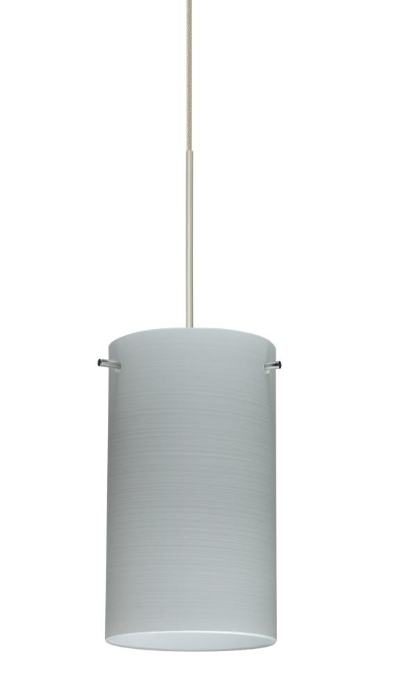 Besa Stilo 7 Pendant Chalk Satin Nickel 1x5W LED