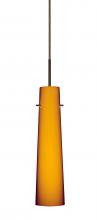 Besa Lighting 1BC-567480-HAL-BR - Besa Camino Pendant Bronze Amber Matte 1x40W Halogen