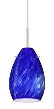 Besa Lighting 1BT-171386-LED-SN - Besa Pendant Pera 6 Satin Nickel Blue Cloud 1x5W LED