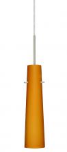 Besa Lighting 1BT-567480-LED-SN - Besa Camino Pendant Satin Nickel Amber Matte 1x5W LED