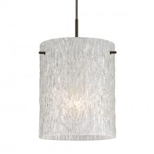 Besa Lighting 1JC-4006GL-LED-BR - Besa Pendant Tamburo 8 Bronze Glitter Stone 1x11W LED