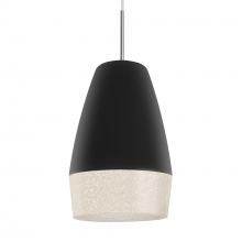 Besa Lighting 1JC-ABU12BK-SN - Abu 12 Cord Pendant, Black/Glitter, Satin Nickel Finish, 1x60W Medium base