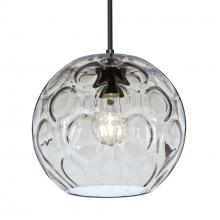 Besa Lighting 1JC-BOMYCL-BK - Besa Bombay Cord Pendant, Clear, Black Finish, 1x60W MAX E26 Base