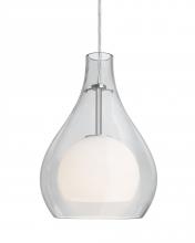 Besa Lighting 1JC-ELLE11CL-LED-SN - Besa, Elle 11 Cord Pendant, Clear, Satin Nickel Finish, 1x9W LED