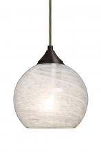 Besa Lighting 1JC-JILLYCL-BR - Besa, Jilly Cord Pendant, Vapor Clear, Bronze Finish, 1x60W Medium Base