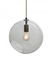 Besa Lighting 1JC-MAESTRO12CL-BR - Besa, Maestro 12 Cord Pendant, Clear, Bronze Finish, 1x60W Medium base