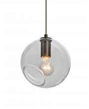 Besa Lighting 1JC-MAESTRO8CL-BR - Besa, Maestro 8 Cord Pendant, Clear, Bronze Finish, 1x60W Medium base