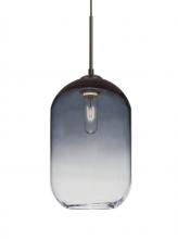 Besa Lighting 1JC-OMEGA12ST-BR - Besa, Omega 12 Cord Pendant,Steel/Clear, Bronze Finish, 1x60W Medium Base