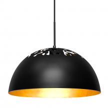 Besa Lighting 1JT-GORDY-BK - Besa Gordy Pendant, Black Finish, 1x60W MAX E26 Base