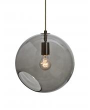 Besa Lighting 1JT-MAESTRO12SM-BR - Besa, Maestro 12 Cord Pendant, Smoke, Bronze Finish, 1x60W Medium base