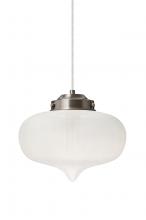 Besa Lighting 1JT-MIRAFR-SN - Besa Mira Pendant Satin Nickel Frost 1x60W T10