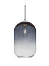 Besa Lighting 1JT-OMEGA12ST-SN - Besa, Omega 12 Cord Pendant,Steel/Clear, Satin Nickel Finish, 1x60W Medium Base