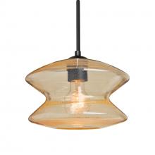 Besa Lighting 1JT-ZENGD-BK - Besa, Zen Cord Pendant, Gold Bubble, Black Finish, 1x60W MAX E26 Base