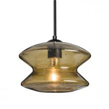 Besa Lighting 1JT-ZENLT-BK - Besa, Zen Cord Pendant, Latte Bubble, Black Finish, 1x60W MAX E26 Base