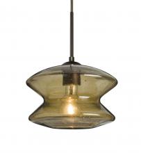 Besa Lighting 1JT-ZENLT-BR - Besa, Zen Cord Pendant, Latte Bubble, Bronze Finish, 1x60W Medium Base