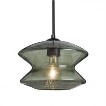 Besa Lighting 1JT-ZENMS-BK - Besa, Zen Cord Pendant, Moss Bubble, Black Finish, 1x60W MAX E26 Base