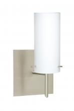 Besa Lighting 1SW-440307-SN-SQ - Besa Wall With SQ Canopy Copa 3 Satin Nickel Opal Matte 1x40W G9