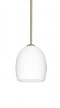 Besa Lighting 1TT-169707-LED-SN - Besa Lucia LED Pendant Opal Matte Satin Nickel 1x9W LED