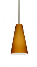 Besa Lighting 1TT-412480-LED-SN - Besa Cierro LED Pendant Amber Matte Satin Nickel 1x9W LED