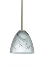 Besa Lighting 1TT-4470MG-LED-SN - Besa Vila LED Pendant Marble Grigio Satin Nickel 1x9W LED