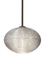 Besa Lighting 1TT-4913GL-BR - Besa Stem Pendant Pape 12 Bronze Glitter 1x75W Medium Base