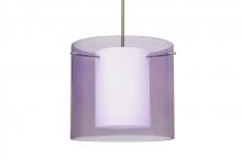 Besa Lighting 1TT-A18407-LED-SN - Besa Pahu 12 LED Pendant 1Tt Transparent Amethyst Satin Nickel 1x11W LED