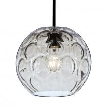 Besa Lighting 1TT-BOMYCL-BK - Besa Bombay Cord Pendant, Clear, Black Finish, 1x60W MAX E26 Base