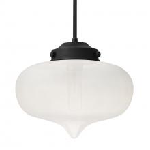 Besa Lighting 1TT-MIRAFR-BK - Besa Mira Stem Pendant Black Frost 1x60W T10