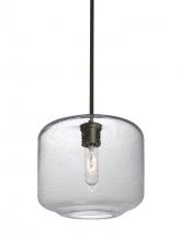 Besa Lighting 1TT-NILES10CL-BR - Besa Niles 10 Pendant, Clear Bubble, Bronze Finish, 1x60W Medium Base T10