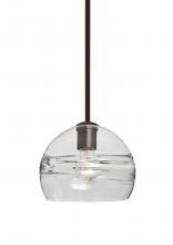 Besa Lighting 1TT-SPIR8CL-BR - Besa Spirit 8 Pendant, Clear, Bronze Finish, 1x60W Medium Base