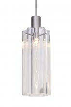 Besa Lighting 1XC-ICE7CL-SN - Besa Ice 7 Pendant, Clear Glass, Black Finish, 1x35W MAX GY6.35 Base