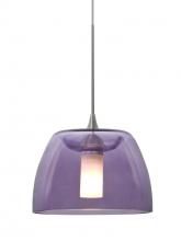 Besa Lighting 1XC-SPURPL-LED-SN - Besa Spur Cord Pendant, Plum, Satin Nickel Finish, 1x3W LED