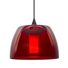 Besa Lighting 1XC-SPURRD-BK - Besa Spur Pendant, Red, Black Finish, 1x35W MAX GY6.35 Base