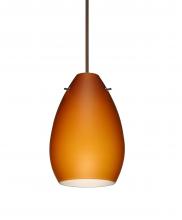 Besa Lighting 1XT-171380-LED-BR - Besa Pendant Pera 6 Bronze Amber Matte 1x5W LED