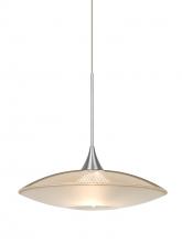 Besa Lighting 1XT-6294GD-SN - Besa Pendant Spazio Satin Nickel Gold/Frost 1x50W Halogen