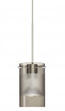 Besa Lighting 1XT-6524ES-LED-SN - Besa Pendant Scope Satin Nickel Smoke/Frost 1x5W LED Mr16