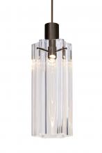 Besa Lighting 1XT-ICE7CL-BR - Besa Ice 7 Pendant, Clear Glass, Bronze Finish, 1x35W MAX GY6.35 Base