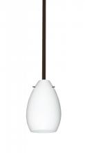 Besa Lighting 1TT-171307-HAL-BR - Besa Pera 6 Stem Pendant Bronze Opal Matte 1x40W Halogen