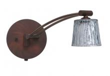 Besa Lighting 1WW-5145SF-BR - Besa Wall Nico 3 Bronze Stone Silver Foil 1x50W Halogen Gy6.35